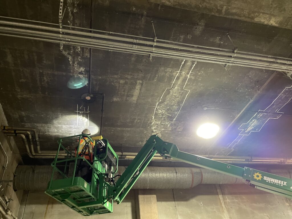 Concrete spalling repair on-site Vancouver