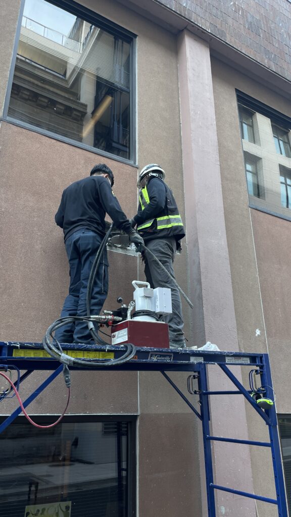 Concrete spalling repair on-site Vancouver